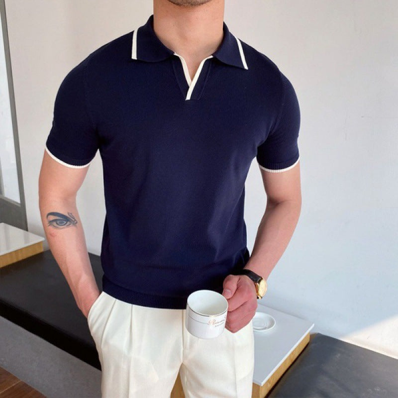Old Money Polo – Effortless Luxury, V-Neck Finish