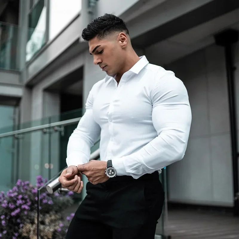 White Ellister Fit Long Sleeve