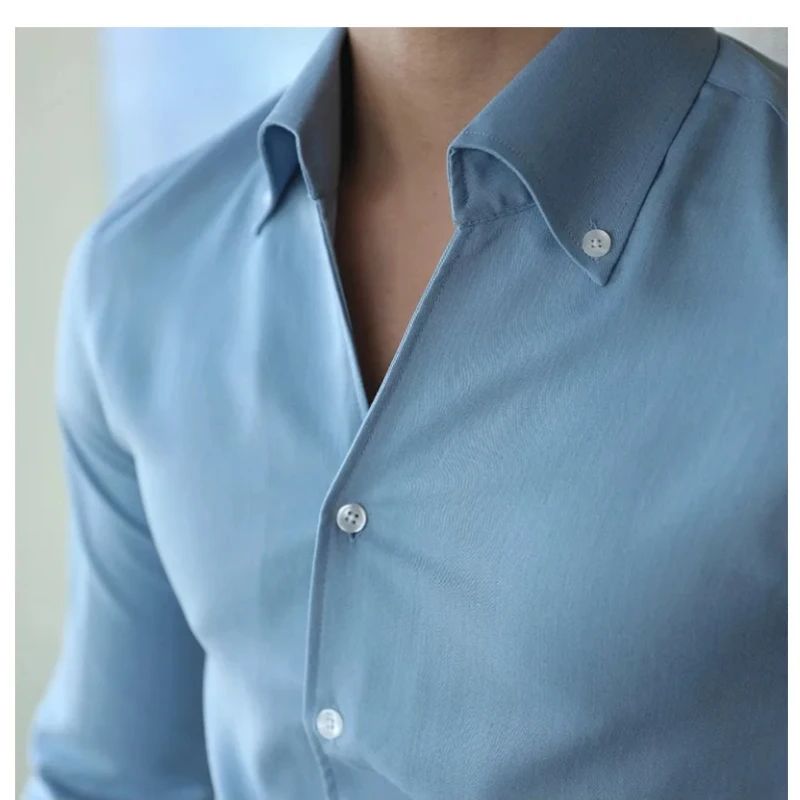 Elite Vesta Men’s Slim Fit Luxury Broadcloth Shirt – Wrinkle-Free, Four Seasons Wear