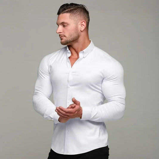 White Ellister Fit Long Sleeve