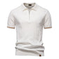 Camden Men’s Knit Polo Shirt – Short Sleeve Zip Collar