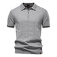 Camden Men’s Knit Polo Shirt – Short Sleeve Zip Collar