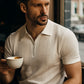 Camden Men’s Knit Polo Shirt – Short Sleeve Zip Collar