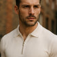 Camden Men’s Knit Polo Shirt – Short Sleeve Zip Collar