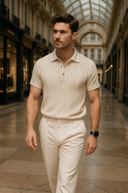 Kensington Crochet Polo – Timeless Old Money Elegance