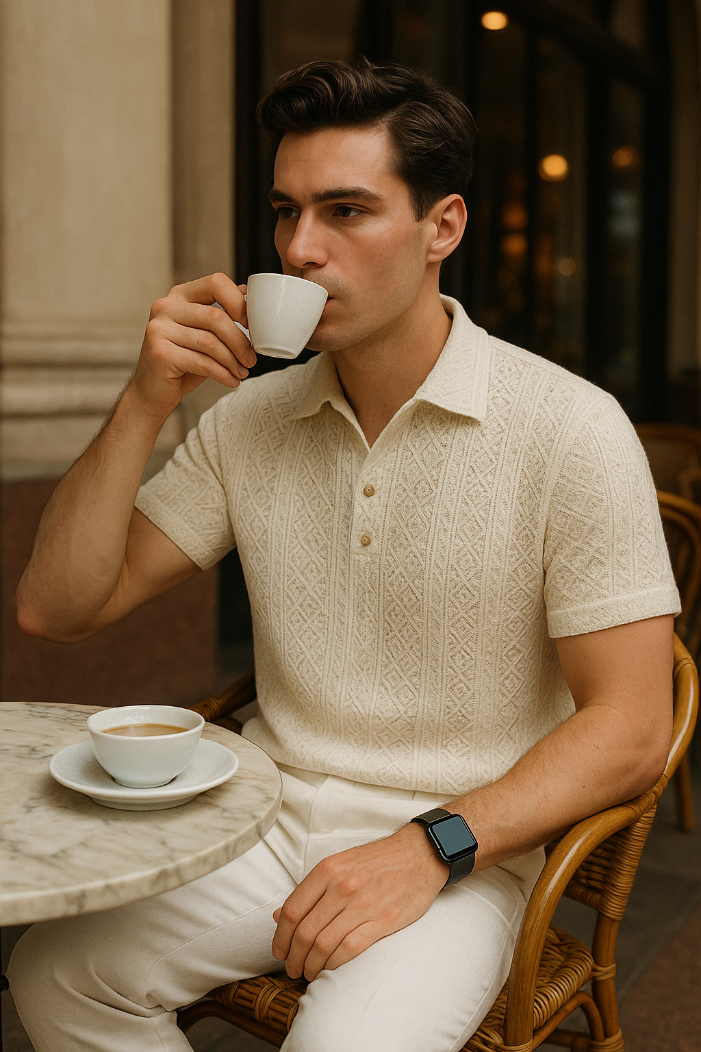 Kensington Crochet Polo – Timeless Old Money Elegance
