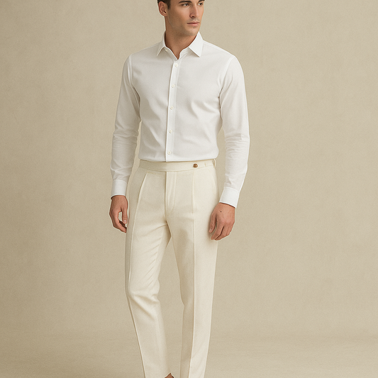 Naples Linen-Cotton Men's Breathable Suit Pants