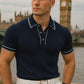 The Riviera Men’s Slim Fit Knit Polo Shirt – Casual Summer Elegance with Breathable Comfort