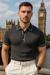 The Riviera Men’s Slim Fit Knit Polo Shirt – Casual Summer Elegance with Breathable Comfort