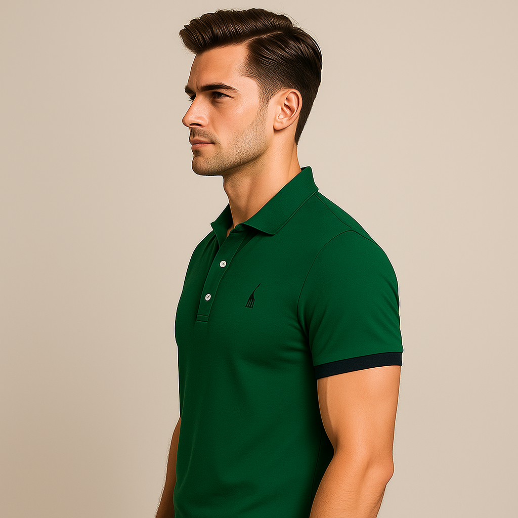 Slim Fit Polo Shirt with Giraffe Embroidery – Premium Summer Style