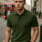 London Classic Knit Polo – Men’s Slim Fit Short Sleeve Shirt