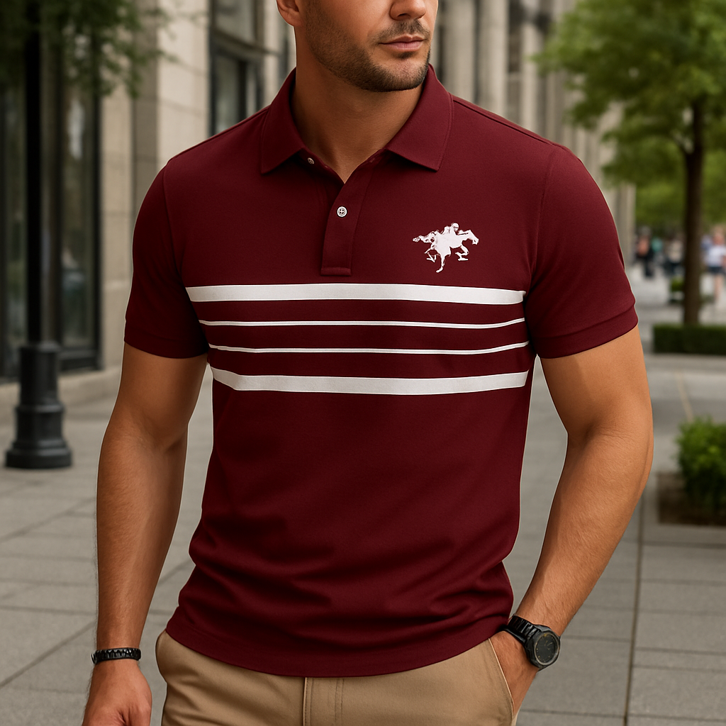 Ellister  Stripes Edition Polo Shirt – Premium Casual Elegance for Men
