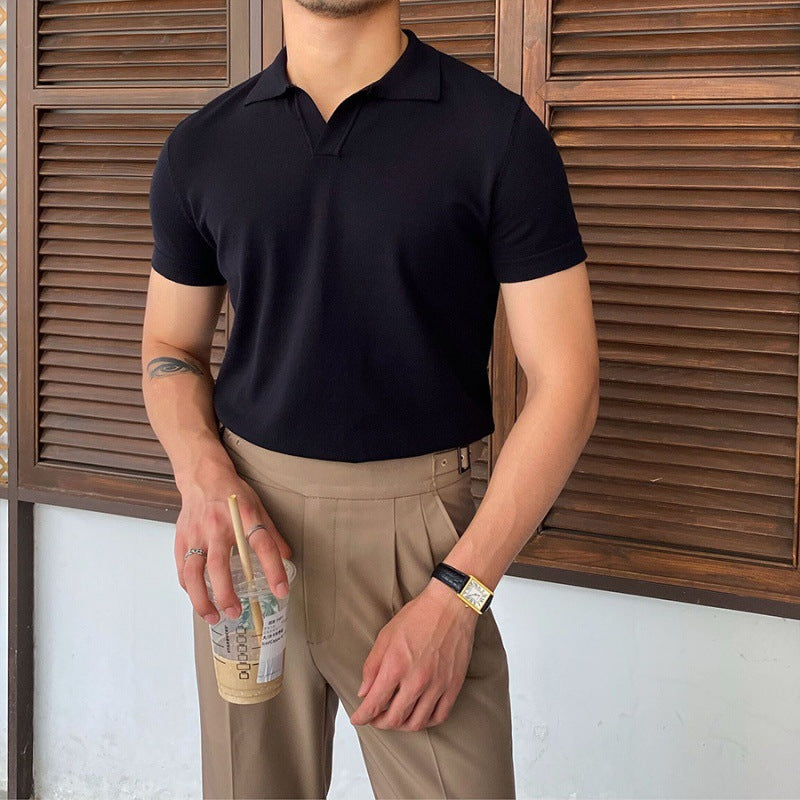 Old Money Polo – Effortless Luxury, V-Neck Finish