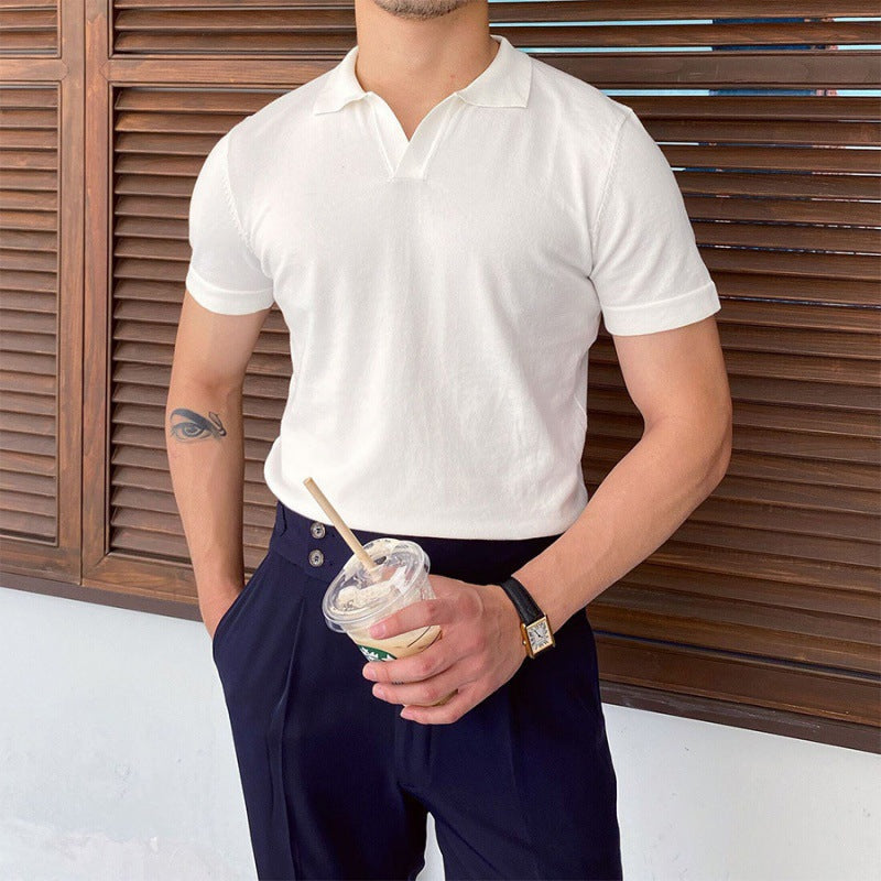Old Money Polo – Effortless Luxury, V-Neck Finish