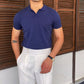 Old Money Polo – Effortless Luxury, V-Neck Finish