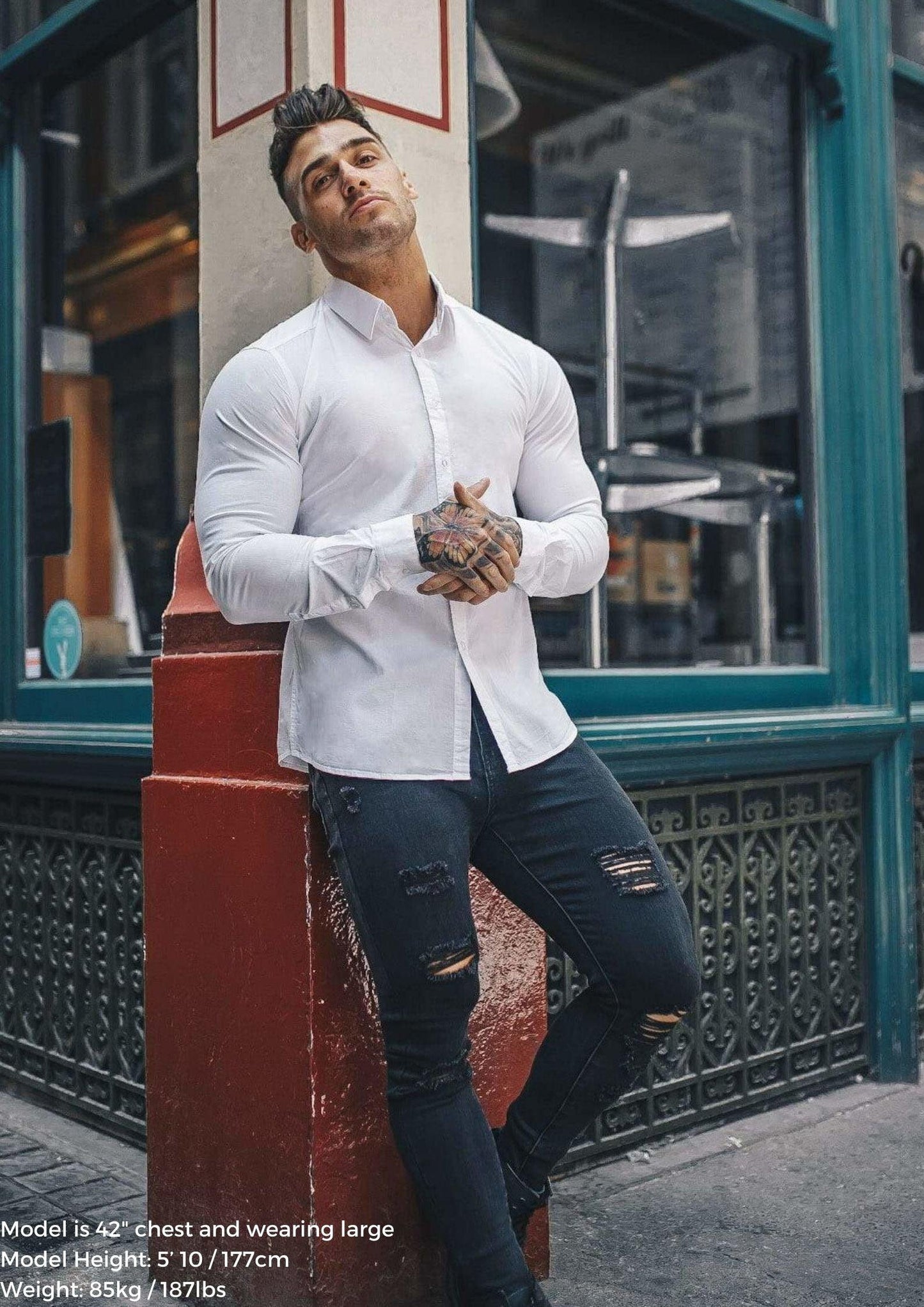 White Ellister Fit Long Sleeve