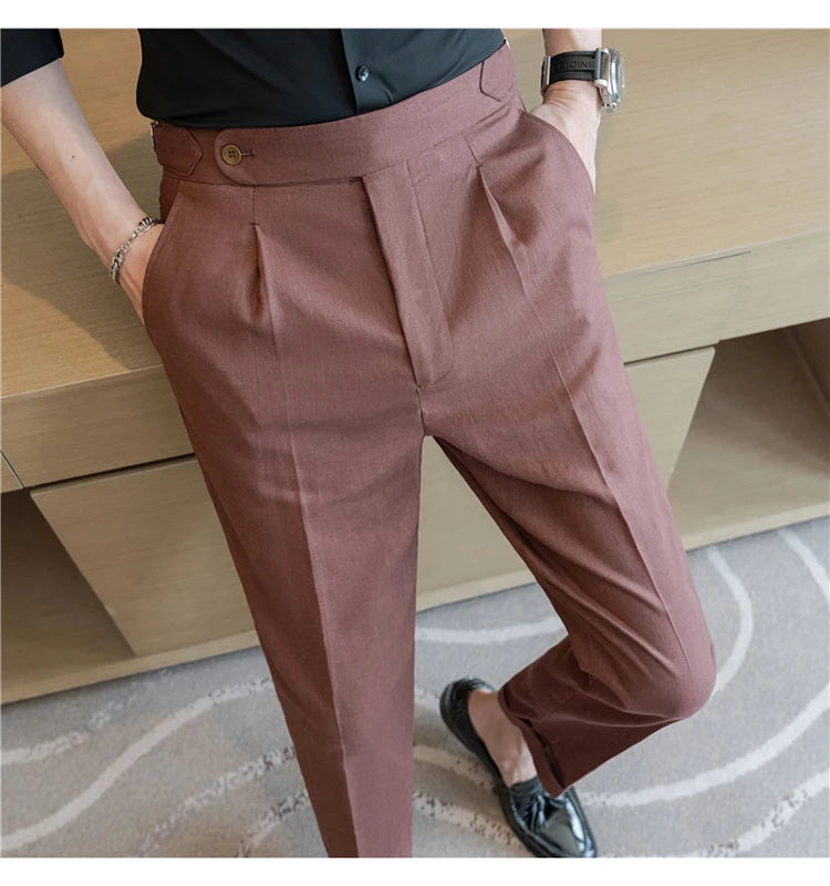 Naples Linen-Cotton Men's Breathable Suit Pants