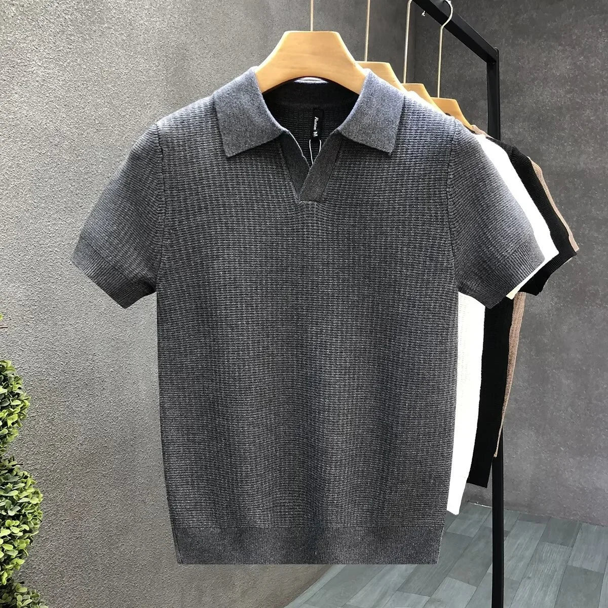 Belgravia Knit Polo – Refined Texture, Timeless Ease