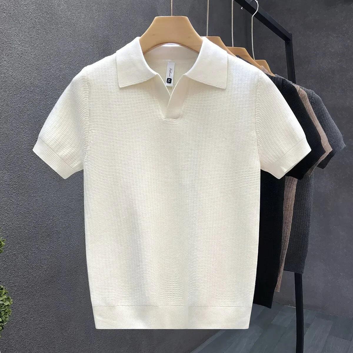 Belgravia Knit Polo – Refined Texture, Timeless Ease