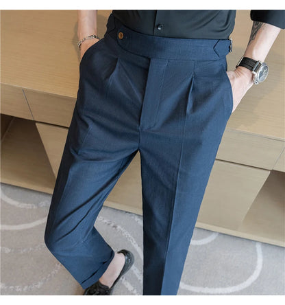 Naples Linen-Cotton Men's Breathable Suit Pants