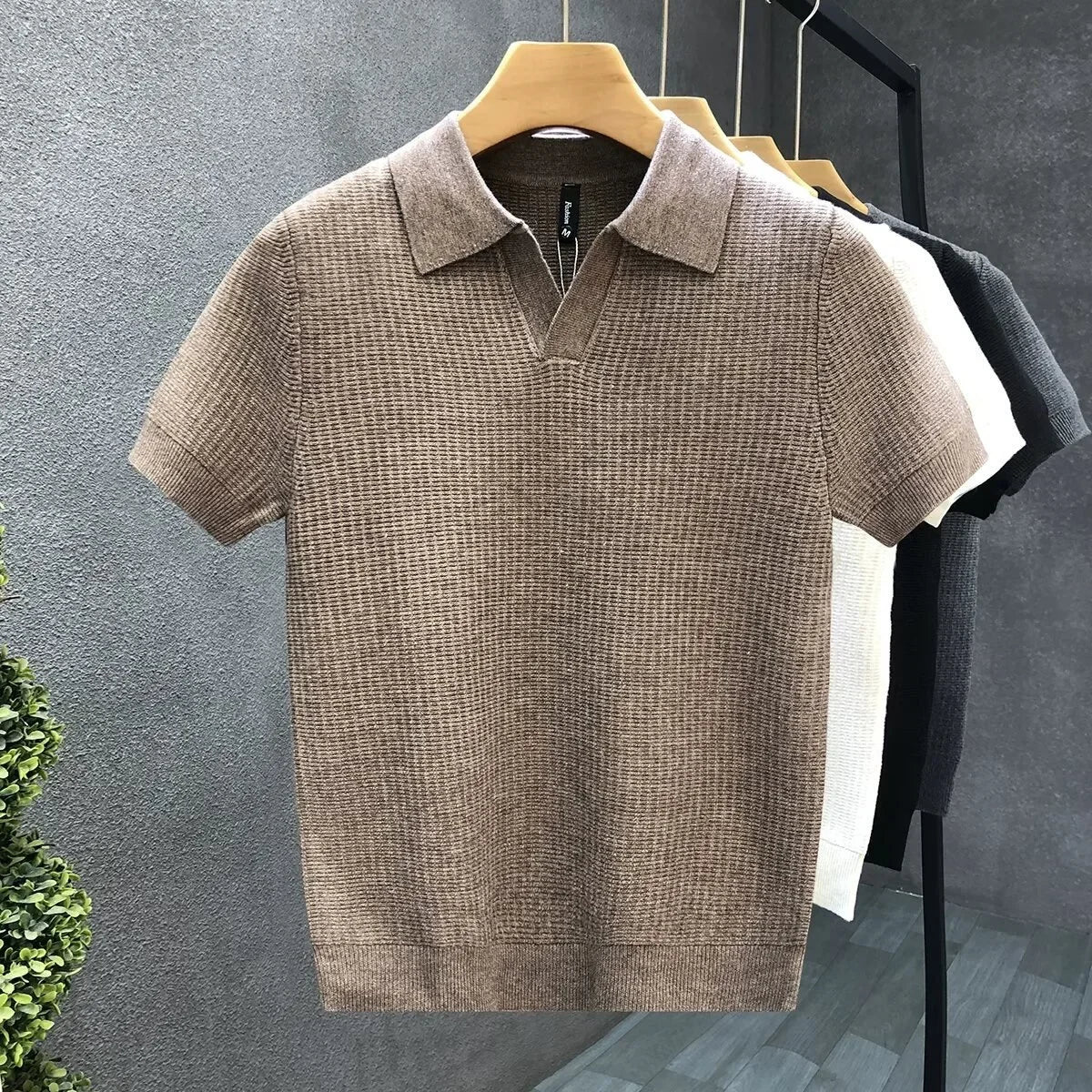Belgravia Knit Polo – Refined Texture, Timeless Ease