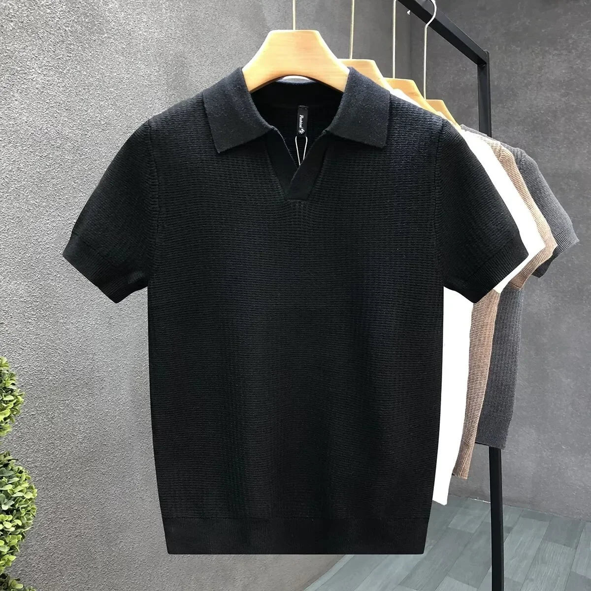 Belgravia Knit Polo – Refined Texture, Timeless Ease