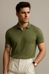 Old Money Polo – Effortless Luxury, V-Neck Finish