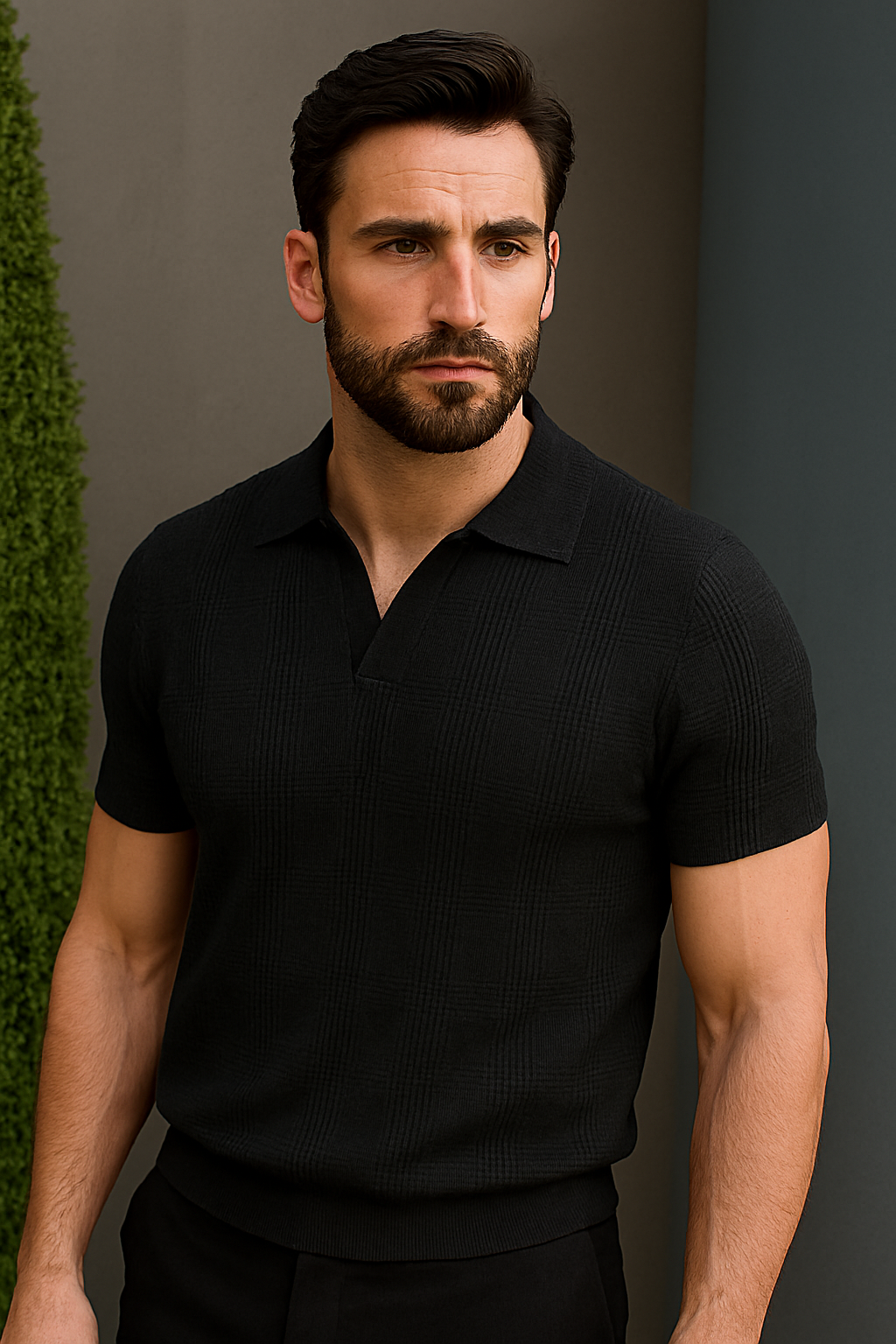 Belgravia Knit Polo – Refined Texture, Timeless Ease