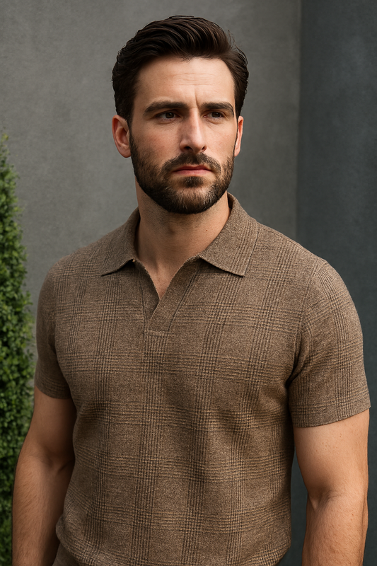 Belgravia Knit Polo – Refined Texture, Timeless Ease