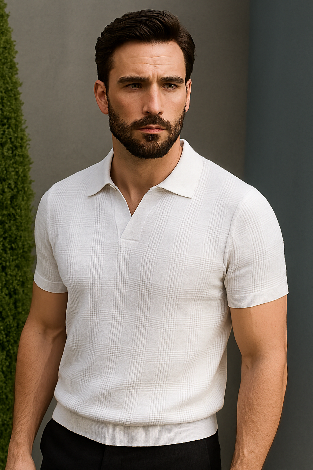 Belgravia Knit Polo – Refined Texture, Timeless Ease